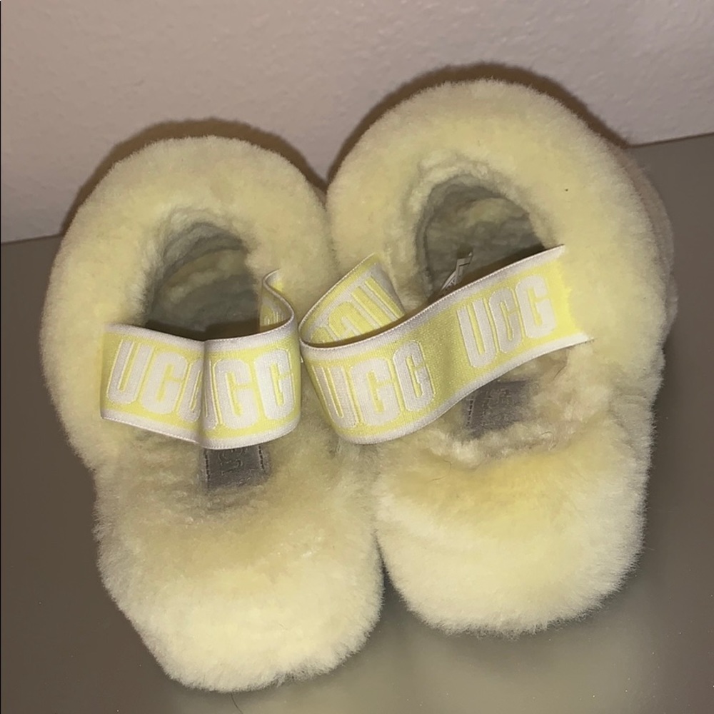 UGG FLUFF YEAH SLIDES- YELLOW - Picture 2 of 3